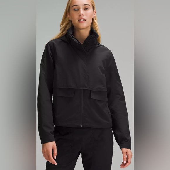 Lululemon Always Effortless Water Resistant Jacket Rain Black Size 6 NWOT New - Picture 1 of 9